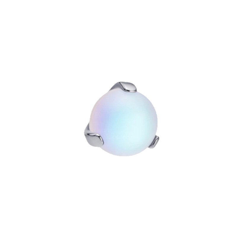 F136 Titanium Three-Claw Empty Holder with Moonlight Ball, DIY Claw Holder Accessory, G23 Titanium Alloy Piercing Jewelry - Image 5