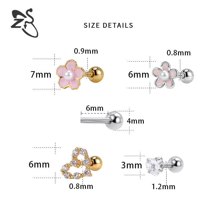 Classic Flower Stud Earrings for Women - Simple Daisy Diamond Ear Bone All-match Fashionable Auricle Earrings - Image 5