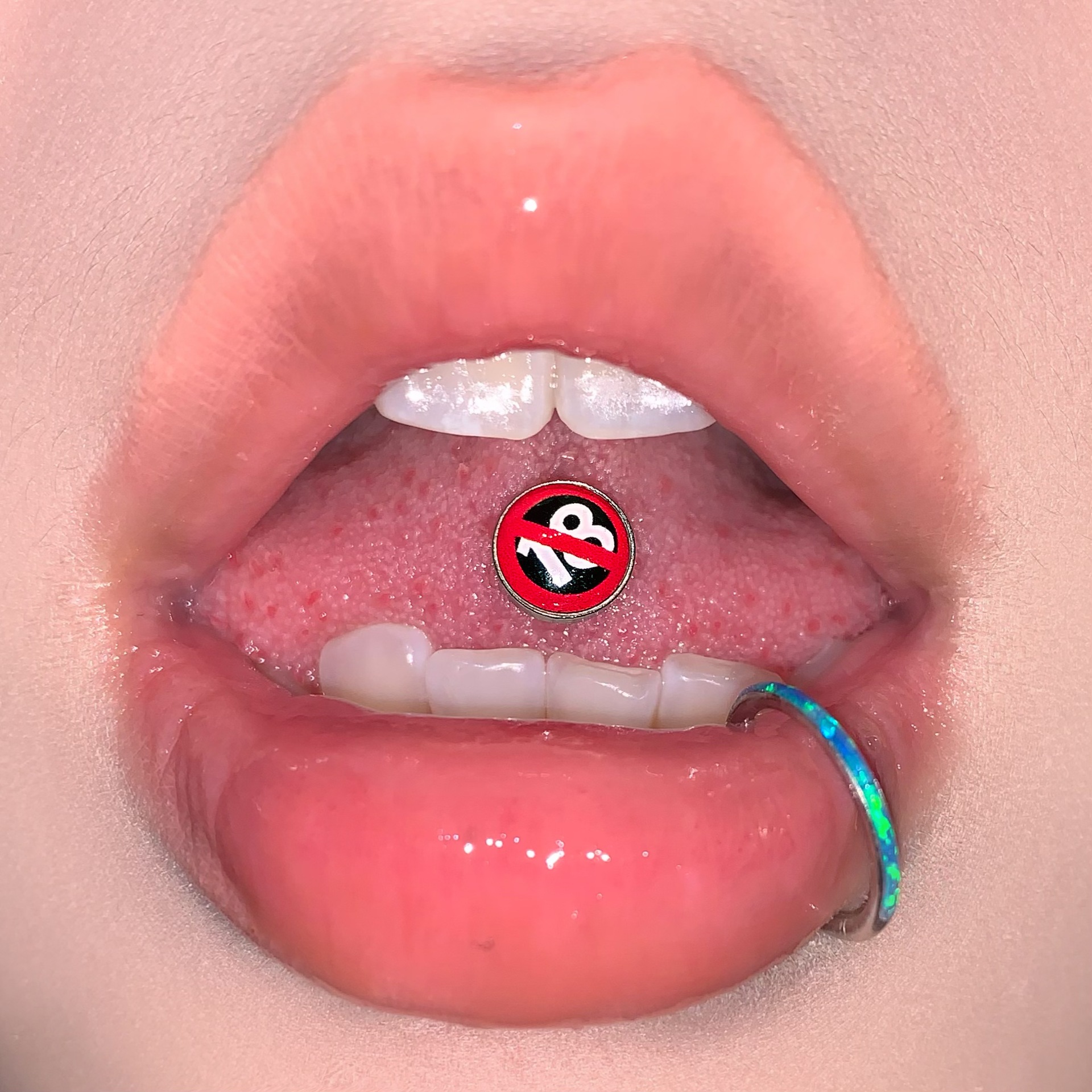 18+ Rubber Tongue Nail Steel Titanium Sweet Punk Tongue Ring Sexy Piercing Jewelry - Image 2