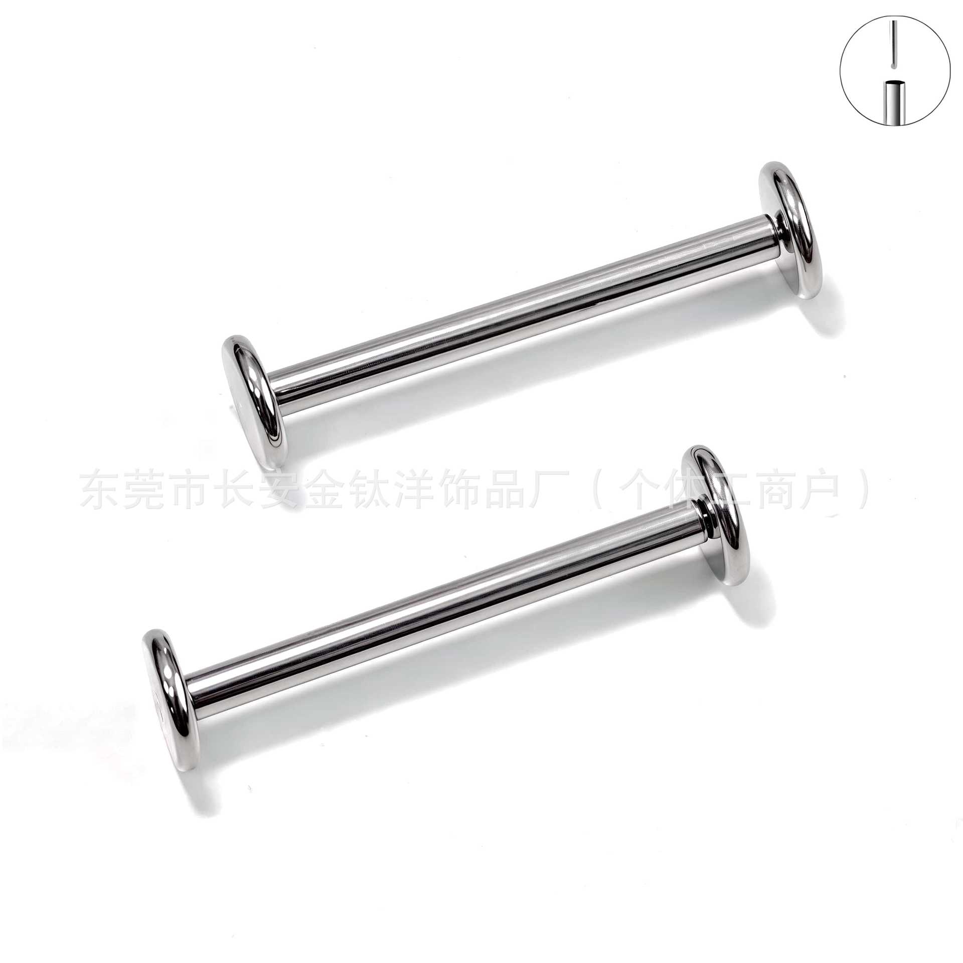 F136 Titanium Lip Nail Plug-In Flat Round Cake Earrings Ear Bone Nail Earrings G23 Titanium Alloy Body Piercing Jewelry - Image 2