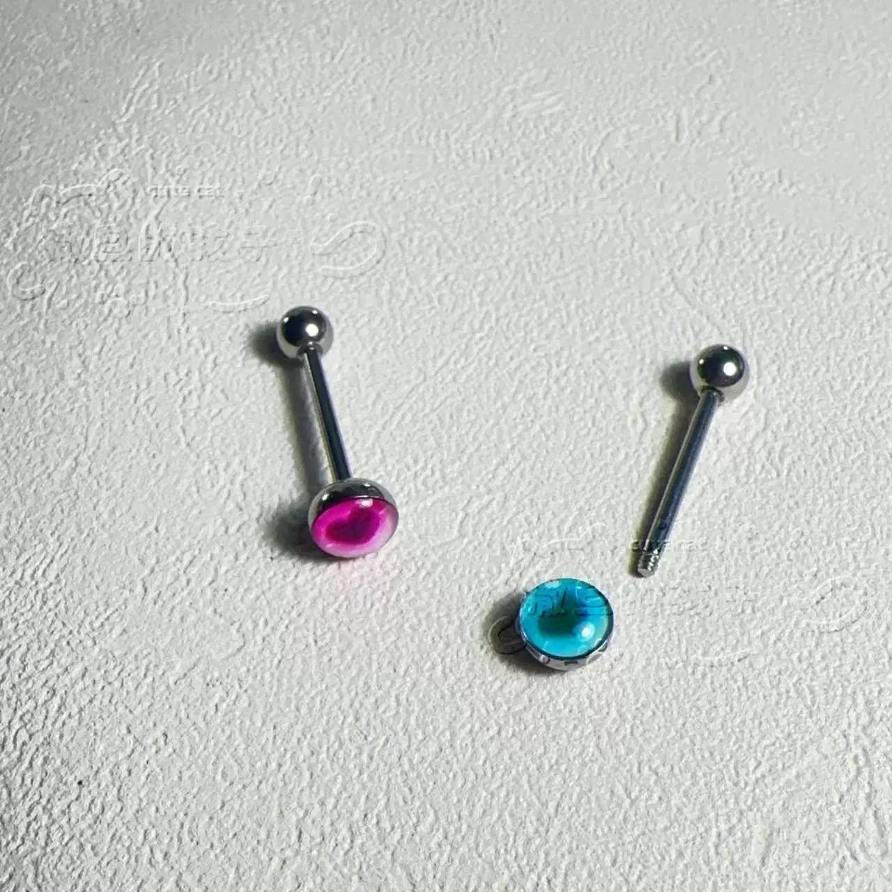 Satan's Child Matte Pink Tongue Barbell 316L Surgical Steel Drinkable Tongue Ring Piercing Jewelry - Image 3