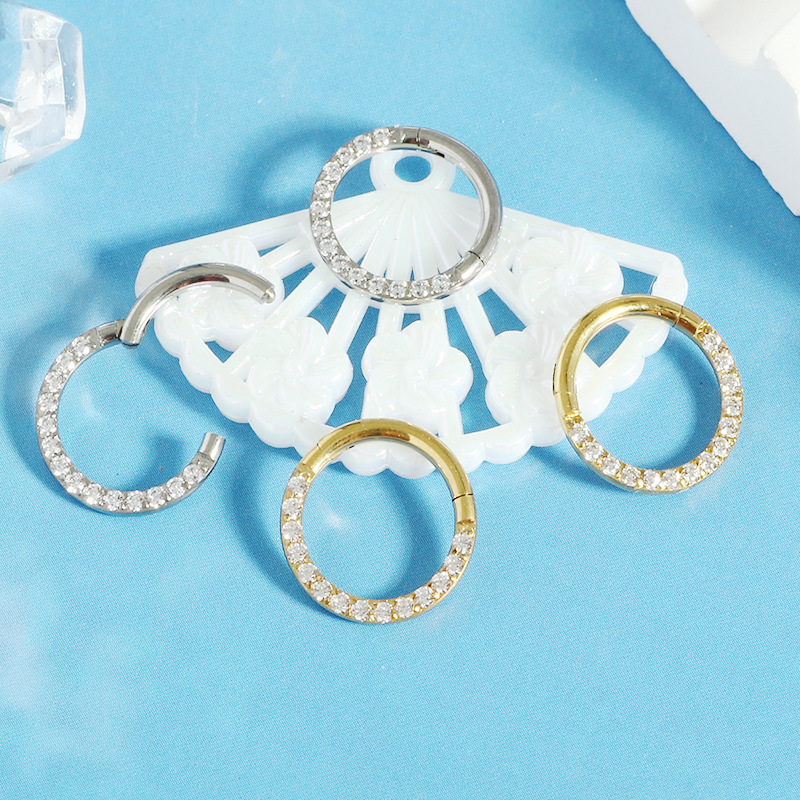 2021 New Zircon Nose Clip Fake Nose Ring Titanium Steel Piercing-Free Body Jewelry Wholesale - Image 3