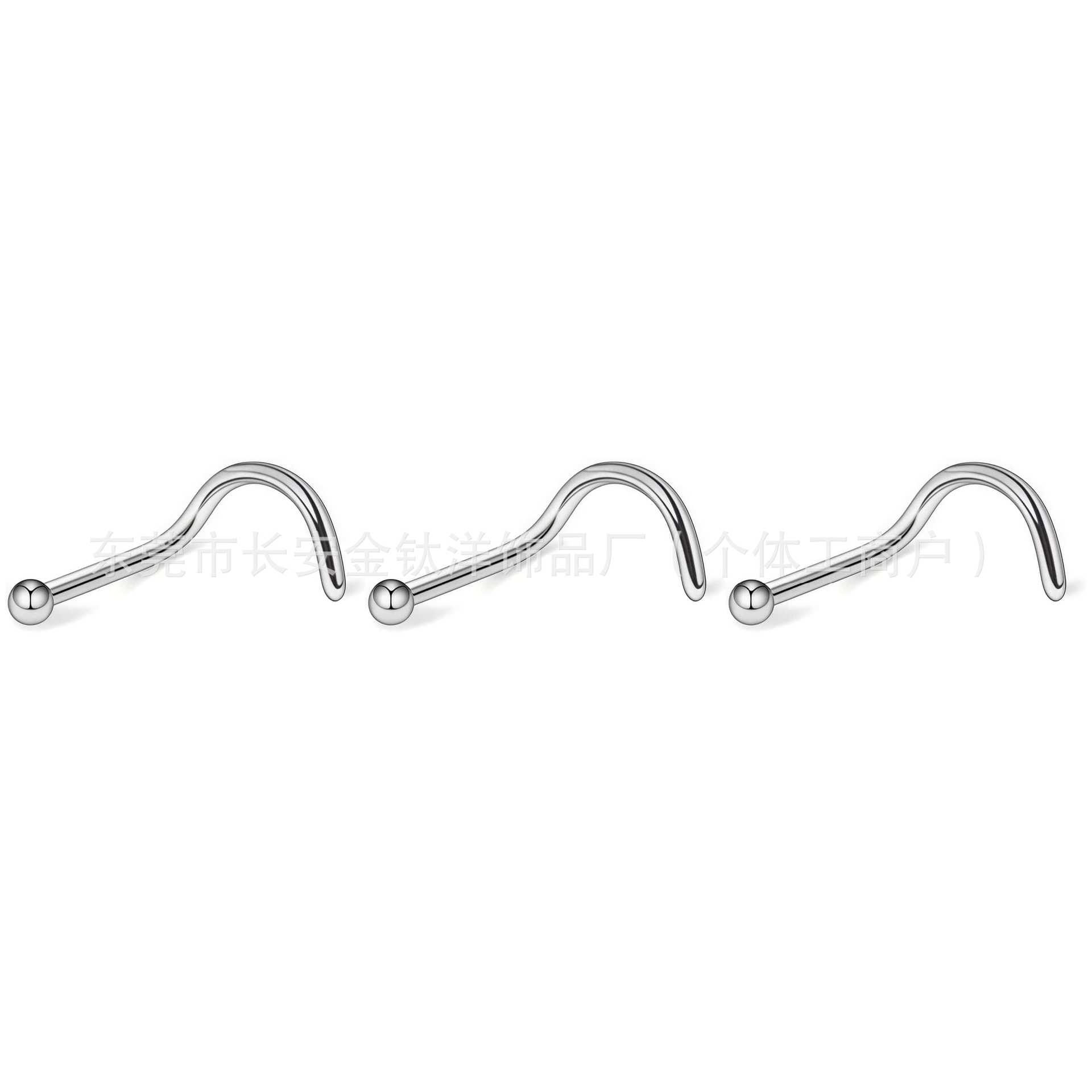 F136 Titanium Ball Pin L-Shaped 7-Shaped Lip Nose Ring Septum G23 Titanium Alloy Piercing Jewelry - Image 3