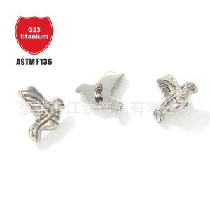 JT573 G23 Titanium Pigeon Ear Stud Ear Piercing Jewelry Animal Cartilage Earring Gold