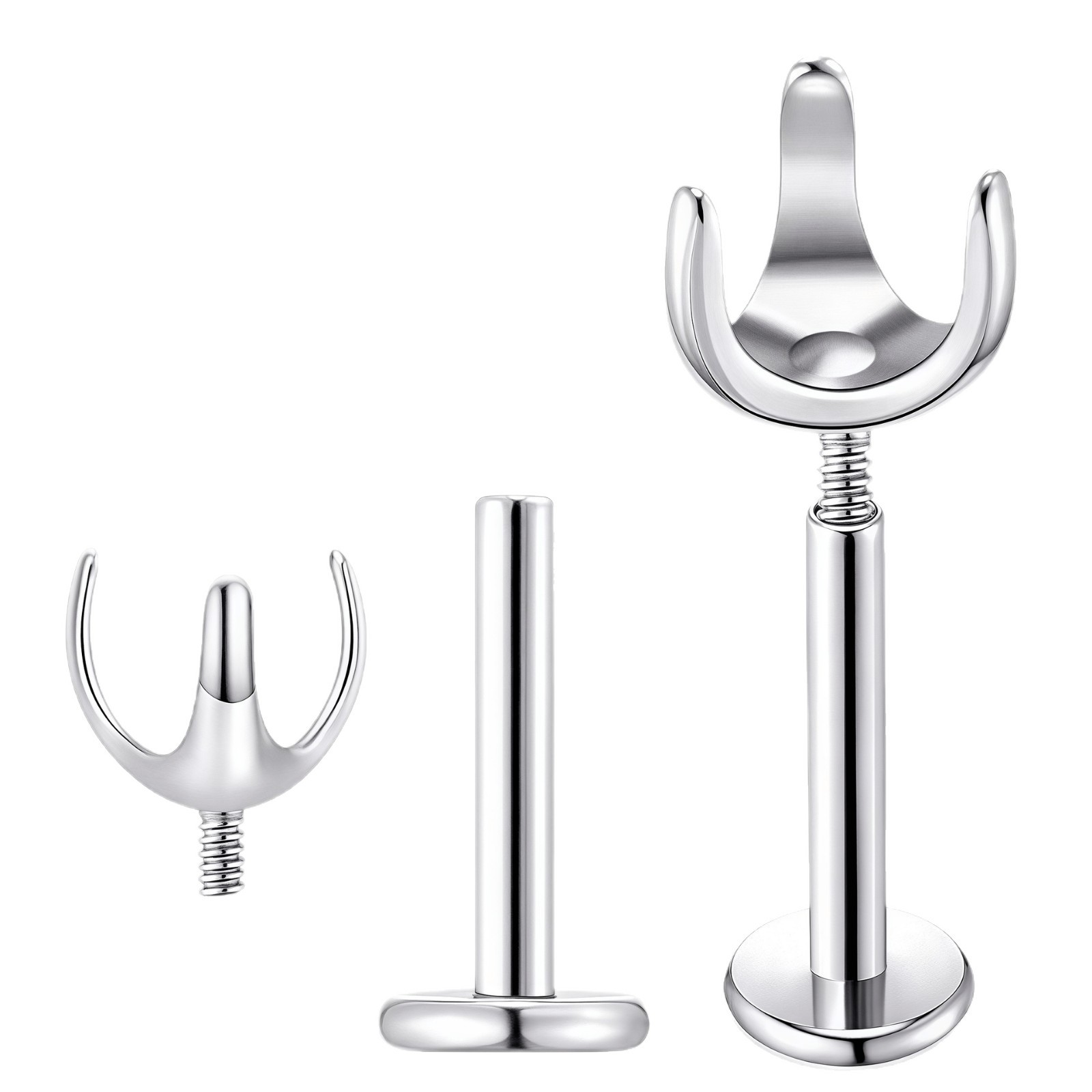 F136 Titanium Three-Claw Opal Ball Holder DIY Claw Holder Piercing Jewelry - Image 5