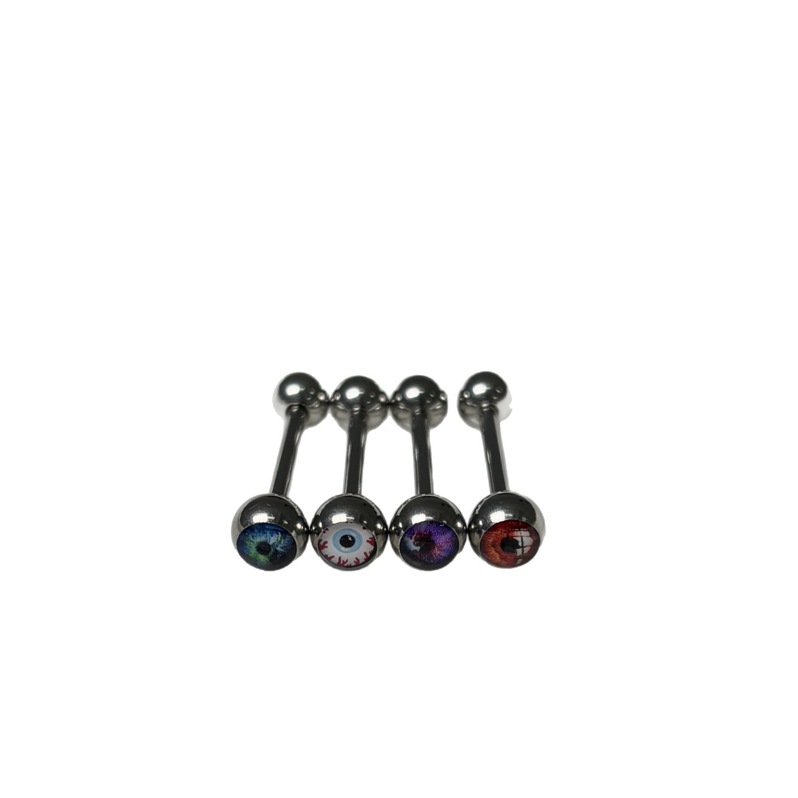 Star Vignetting Magic Eye Tongue Nail Steel Titanium External Thread Tongue Barbell Jewelry Wholesale - Image 5