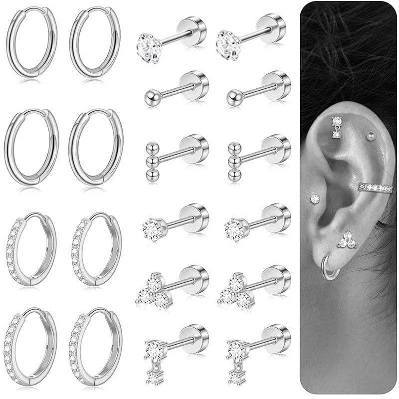 Amazon's Best-Selling 10 Pairs Stainless Steel Earrings Set - European American Niche Fashion Butterfly Earrings for Women Men - Image 5