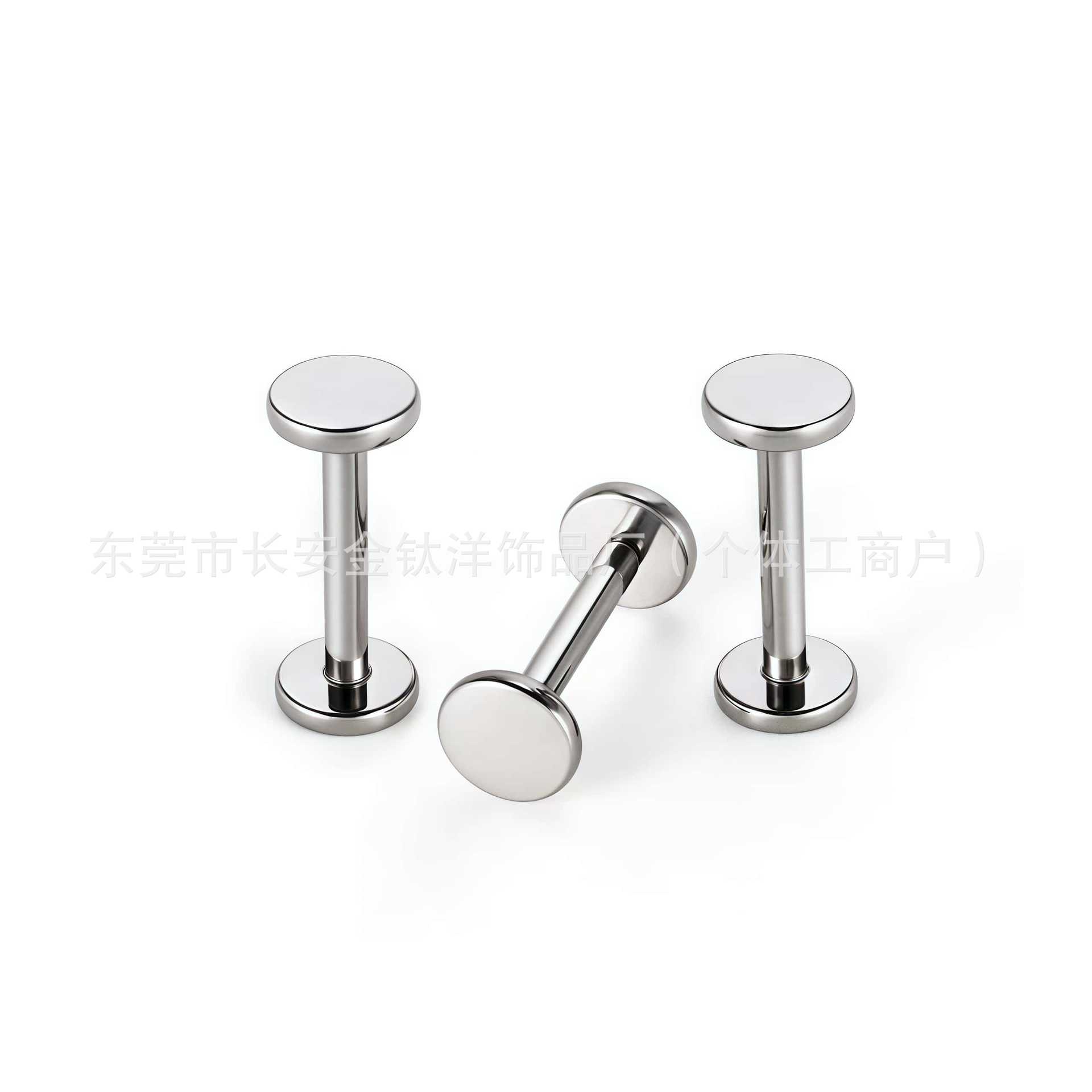 F136 Titanium Round Disc Insert Lip Stud Rod Pin Ear Stud Nose Stud Cochlear Ear Bone Stud G23 Titanium Piercing Jewelry - Image 3