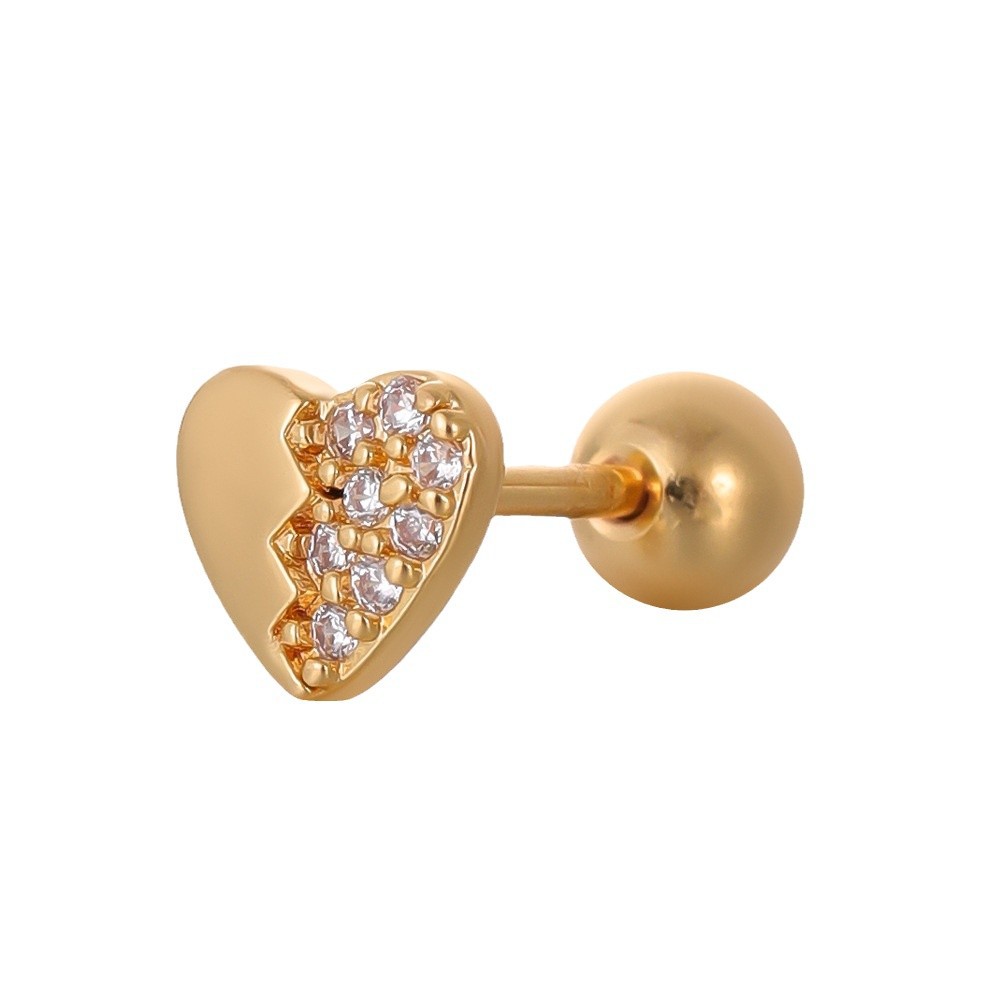 Heart Shape CZ Zircon Belly Button Ring Stainless Steel Navel Piercing Jewelry European American Fashion - Image 5