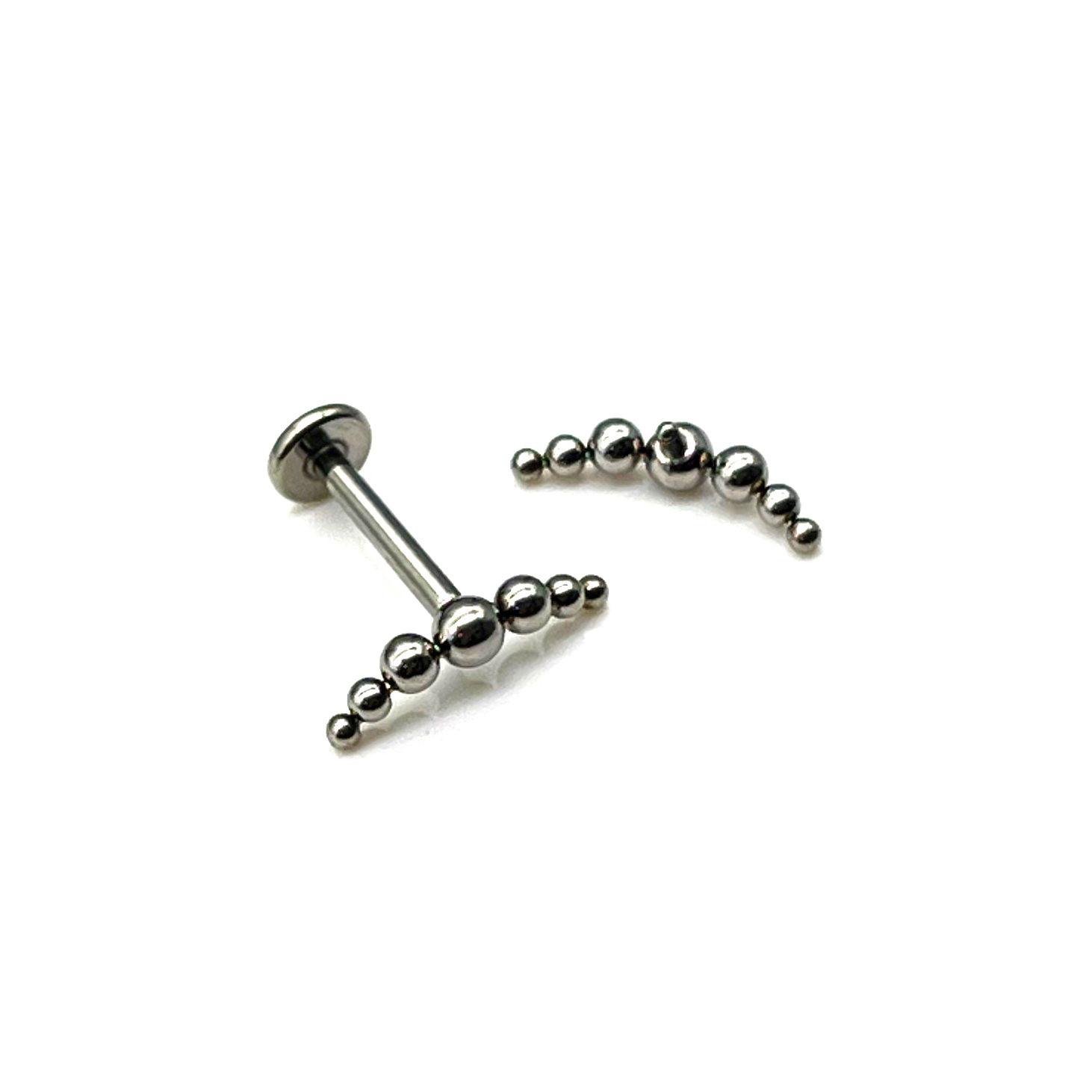 G23 Titanium Round Bead Earring Ball Welding Titanium Alloy Lip Nail Simple Body Piercing Jewelry Eardrum Nail - Image 3