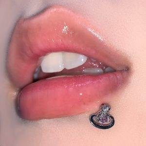 Asteroid Lip Nail Titanium Steel External Thread Lip Piercing Jewelry 16mm Bar 1.2mm Thick 3 Colors