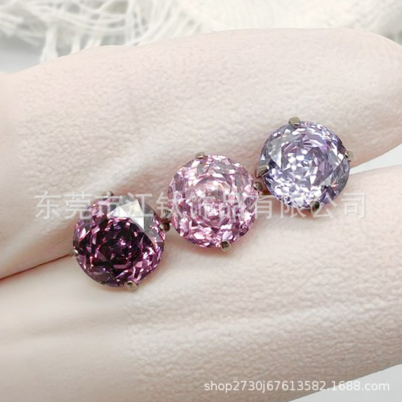 G23 Titanium New Rose Cut Zircon Earrings for Helix Cartilage Piercing - ASTM F136 Titanium Alloy Ear Bone Nail - Image 2