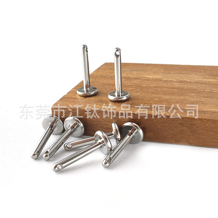 F136 Titanium Side Threaded Ear Bone Nail G23 Titanium Alloy Body Piercing Earrings - Image 4