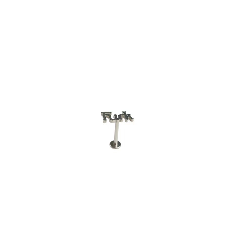 Lip Nail Hot Girl Letter FU C.K Lip Ring Piercing Jewelry 316L Surgical Steel 12mm Bar - Image 5