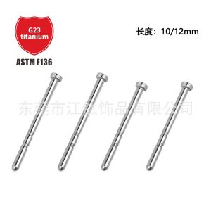 G23 Titanium Ear Studs for Cartilage Piercing, Straight Needle Body Jewelry for Ear Care and Healing