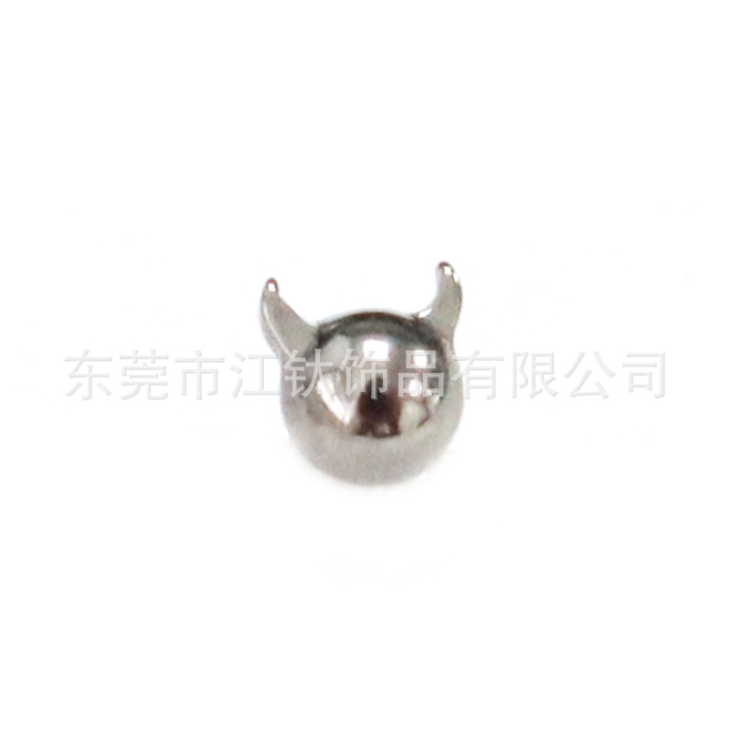 F136 Titanium Devil Horn Lip Ear Bone Nail Stud - G23 Titanium Alloy Body Piercing Jewelry - Image 5