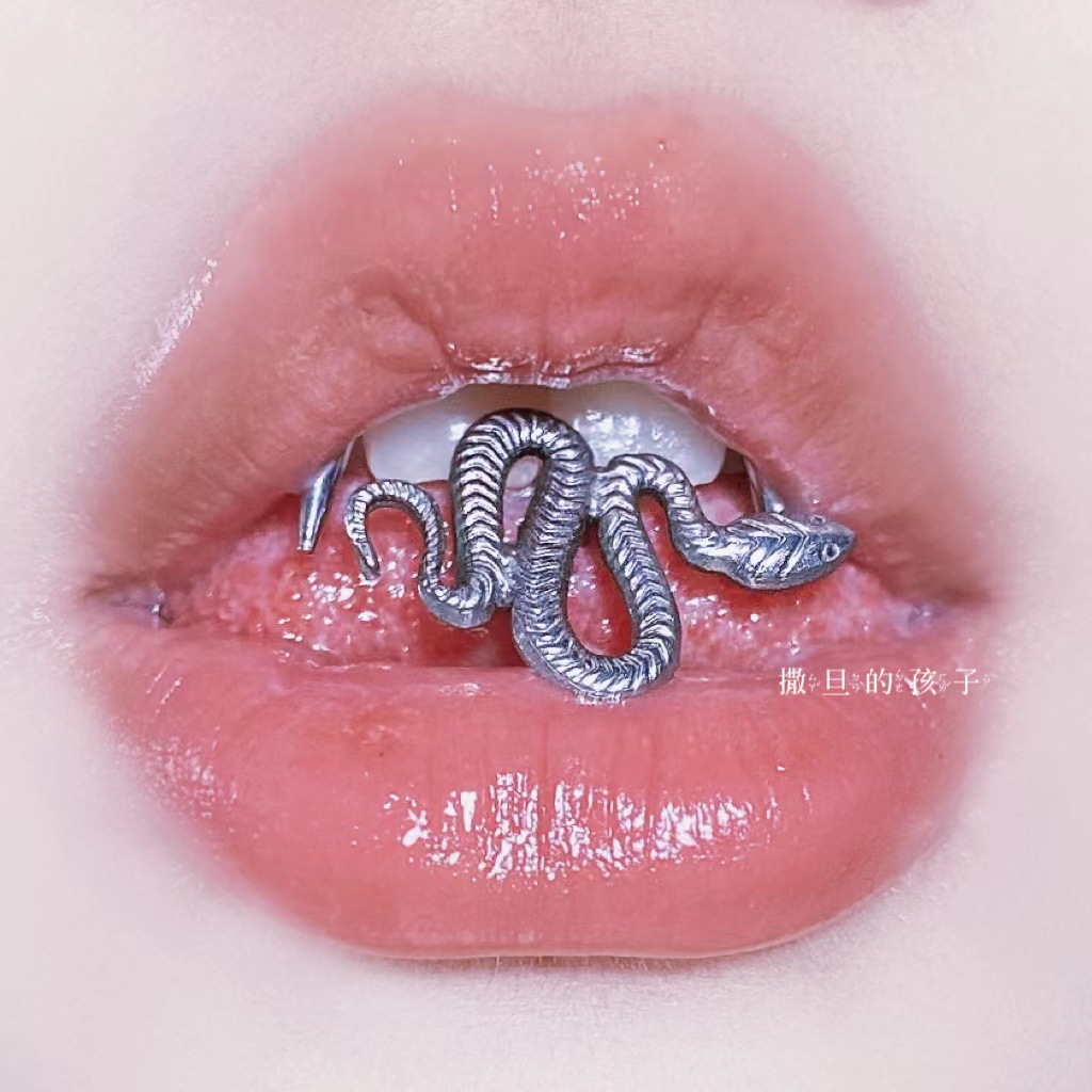 Hot Girl Snake Tongue Barbell 316L Surgical Steel Tongue Ring Sweet Punk Piercing Jewelry Wholesale - Image 4