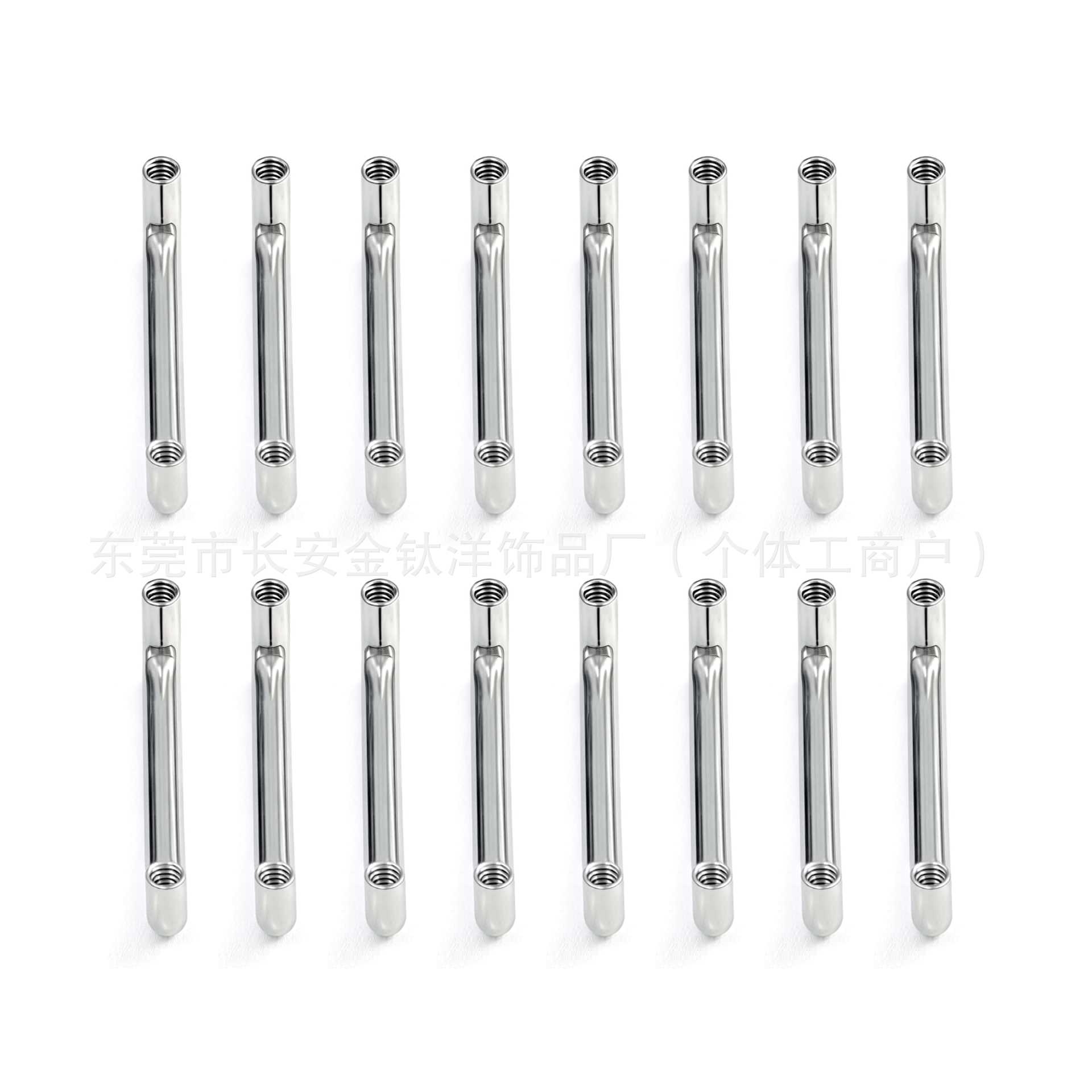 F136 Titanium Curved Rod Internal Thread Embedded Nail Base Double-Headed Embedded Nail G23 Titanium Alloy Body Piercing Jewelry - Image 4