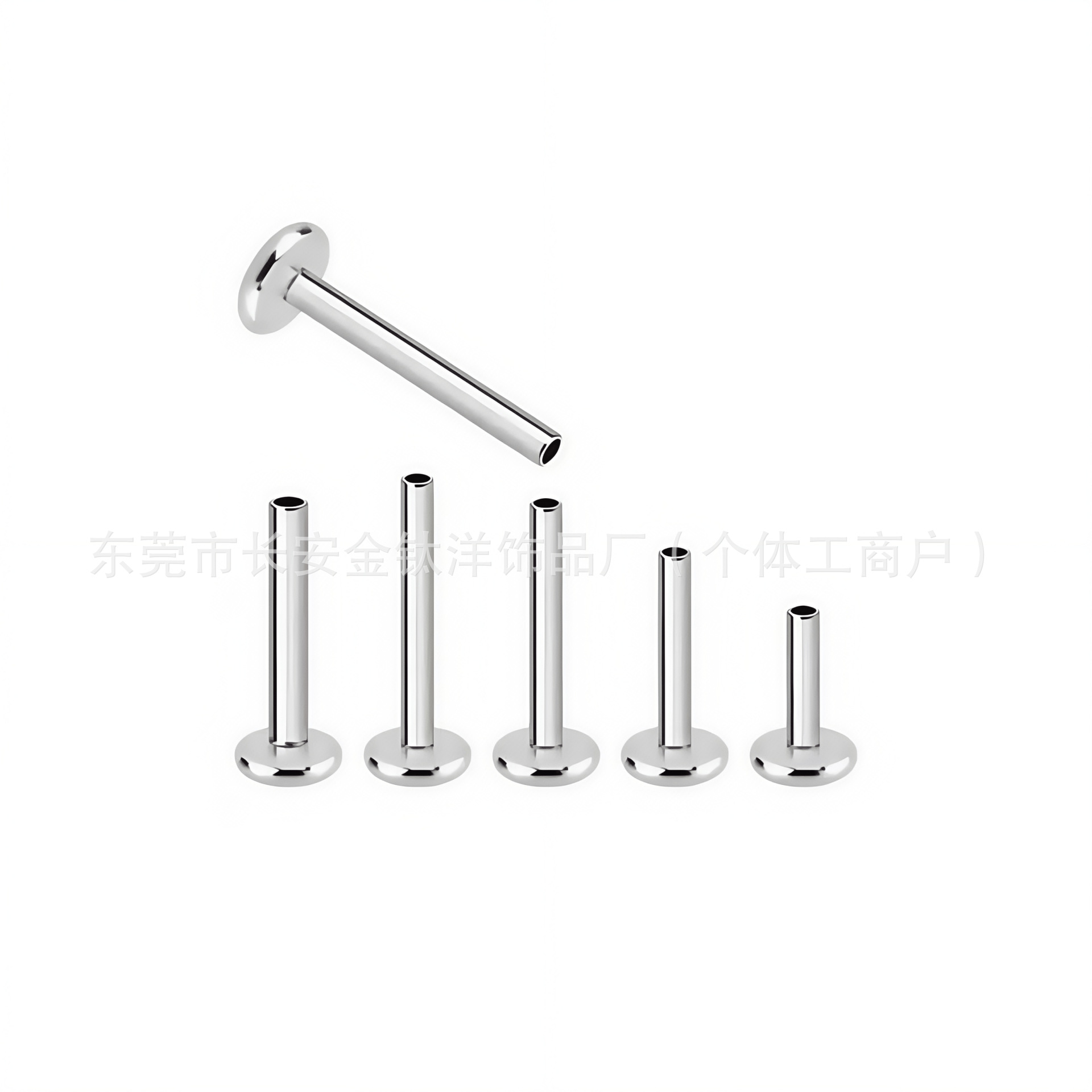 F136 Titanium Lip Nail 2.5mm Small Base Flat Back Labret Stud Inner Teeth Piercing Jewelry - Image 3
