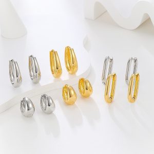 Ins Style Geometric Earrings Light Luxury Fashion Jewelry for Women