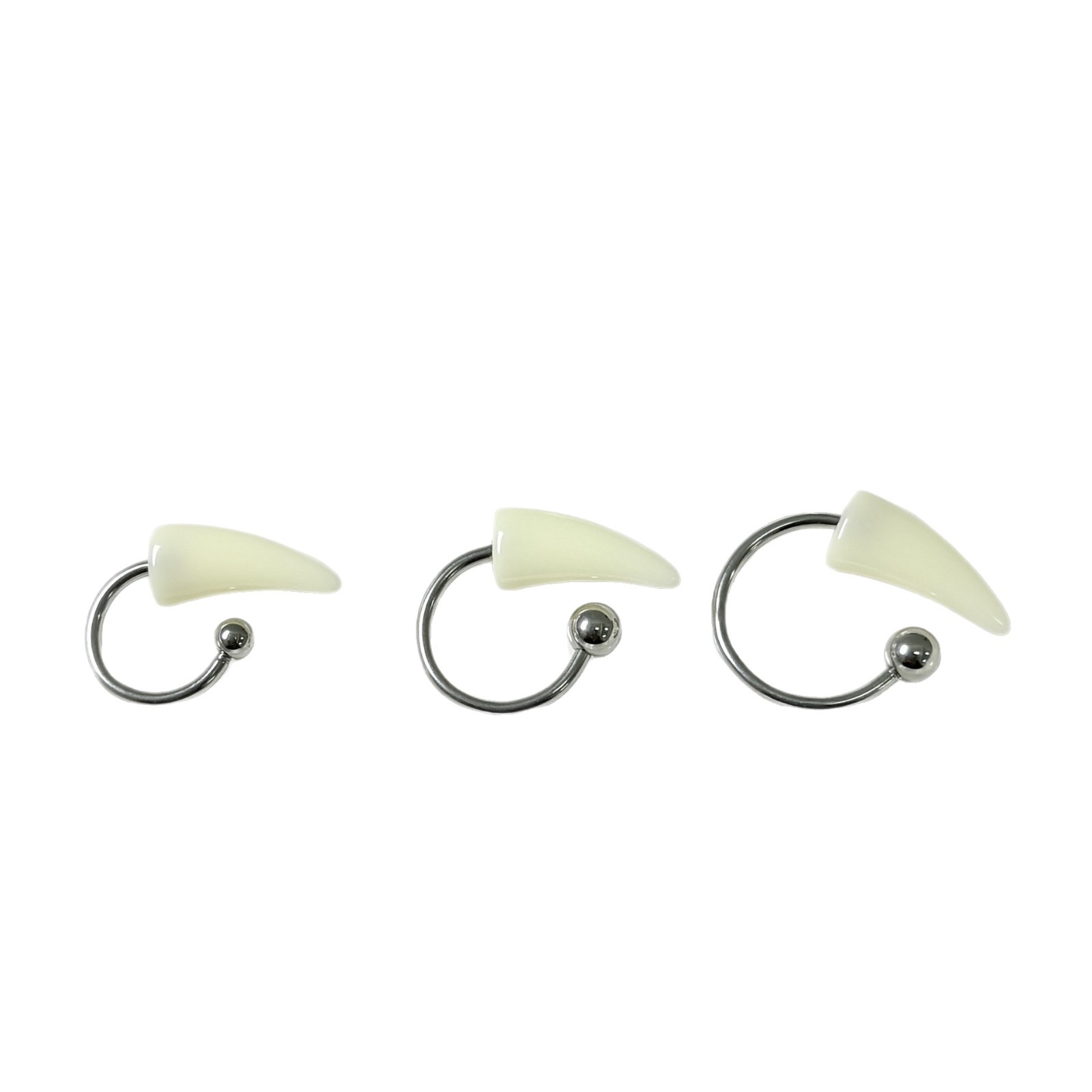 Fangs Lip Ring Steel Titanium External Thread Horseshoe Lip Nail C Ring Punk Hot Girl Piercing Jewelry Wholesale - Image 5