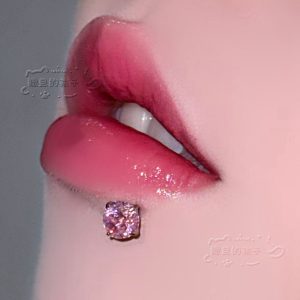 Satan's Child Senior Art Student F136 Titanium Alloy Lip Stud Big Sparkling Diamond Lip Piercing Ring Ear Cartilage Stud