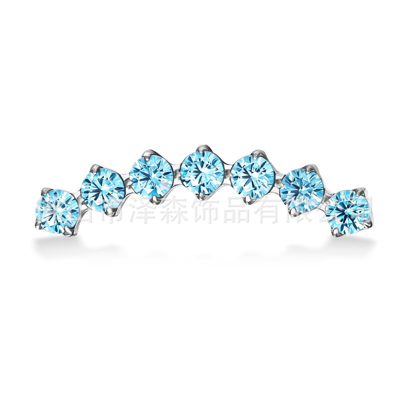 F136 Titanium Ear Studs with 5A Zirconia Cartilage Labret Lip Piercing Jewelry Seven-Stone - Image 2
