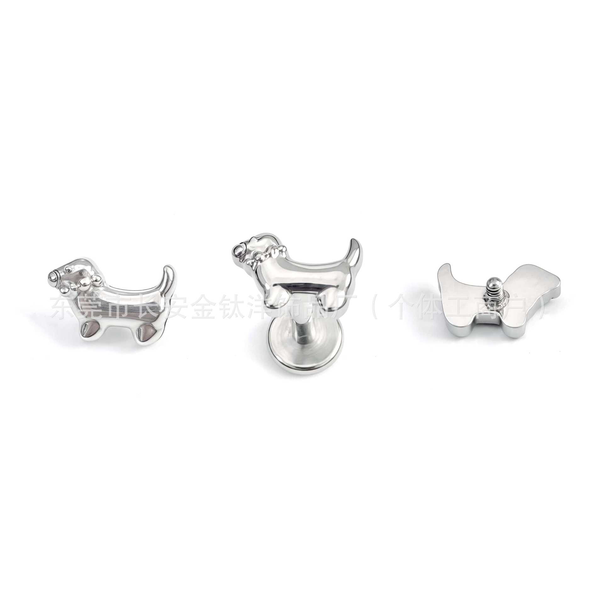 F136 Titanium Internal Thread Animal Ear Studs Lip Studs Nose Studs G23 Titanium Alloy Body Piercing Jewelry Ear Cartilage Studs - Image 2