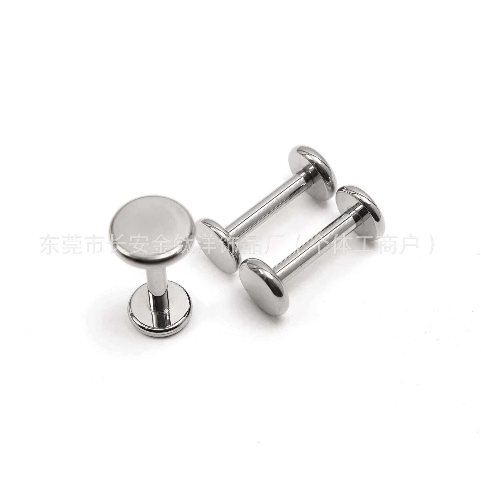 F136 Titanium Internal Thread Flat Curved Labret Stud Ear Nose Lip Piercing Jewelry G23 Titanium Alloy - Image 5