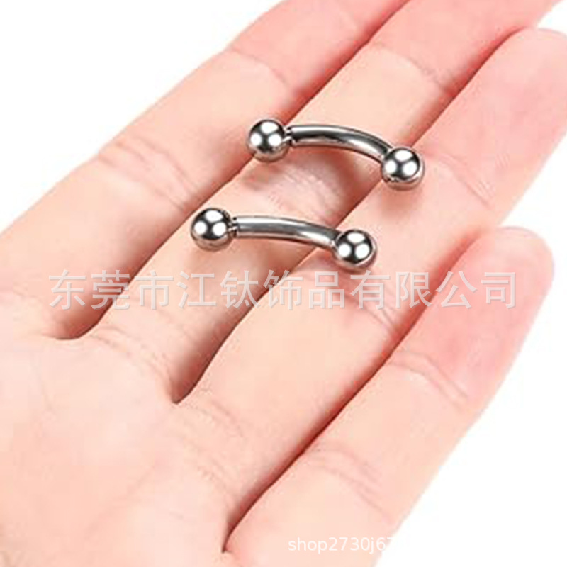 F136 Titanium Eyebrow Nail Pin Ball Bending Rod 16G (1.2mm) G23 Titanium Alloy Body Piercing Jewelry - Image 4