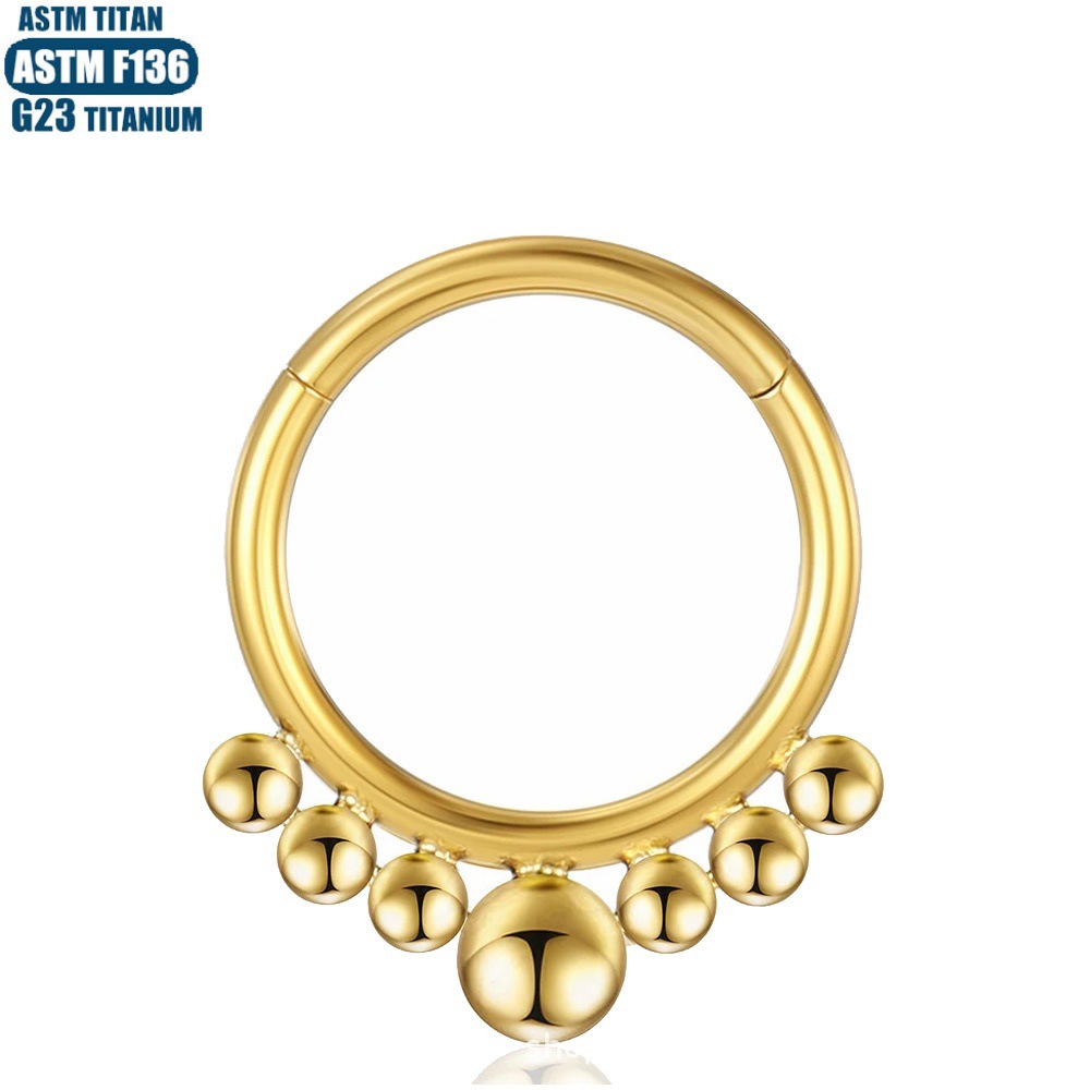 F136 Titanium Seamless Hoop Nose Ring - Implant Grade Titanium Alloy Body Piercing Earrings for Women - Image 3