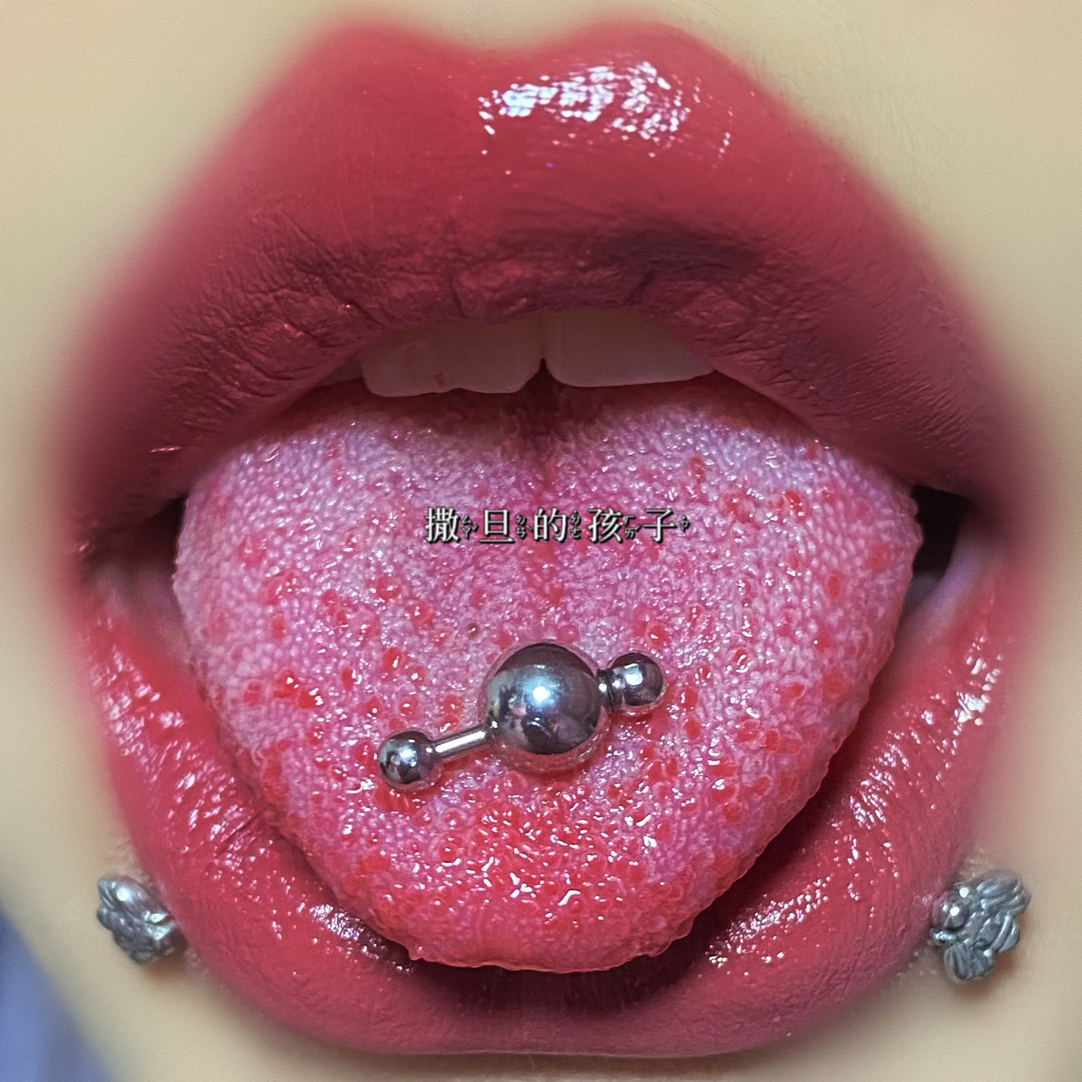 Punk Tongue Nail 12mm 14G Stainless Steel Tongue Barbell Oral Piercing Jewelry - Image 2