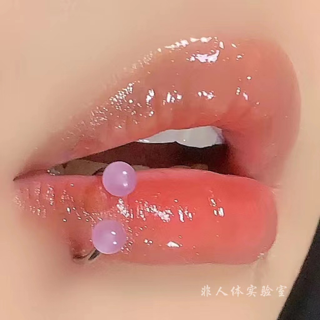 Sweet Cool Blue Acrylic Horseshoe Lip Ring 316L Surgical Steel 12mm Hoop for Lip Piercing Wholesale - Image 3