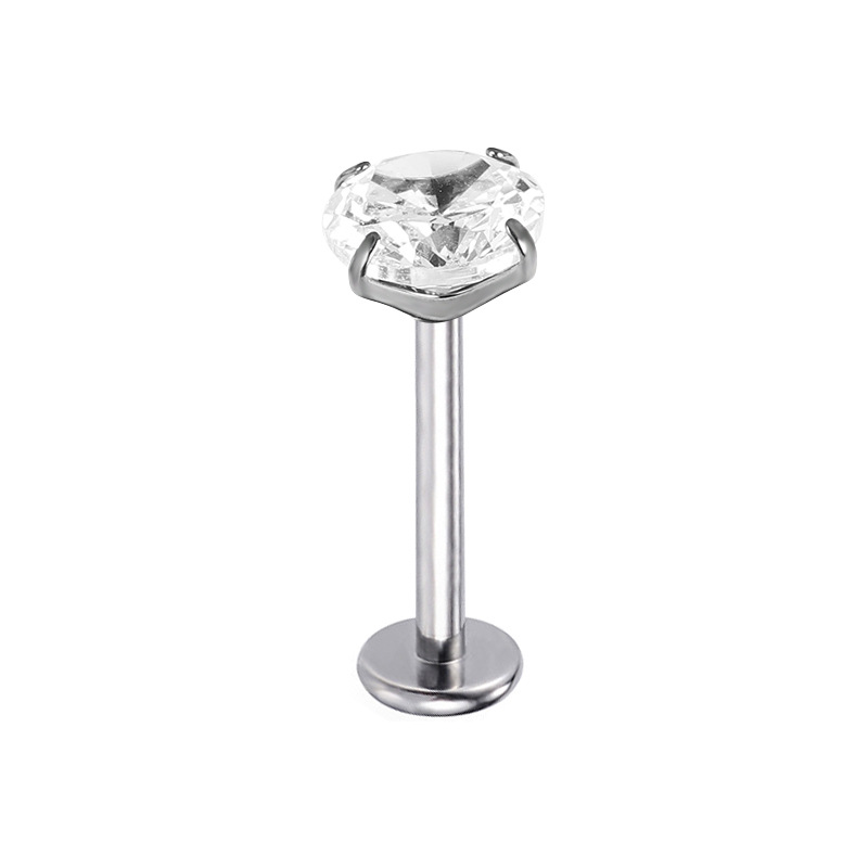 Customized Long Tooth Style G23 Titanium Alloy 5A Zircon Lip Nail F136 Tongue Nail Lip Ornament Ear Nail Piercing Jewelry - Image 4