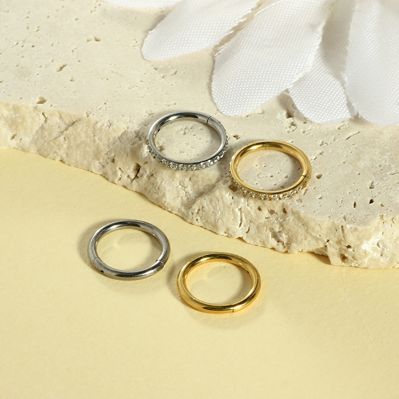 G23 Titanium Alloy F136 Nose Ring Nose Clip Piercing Jewelry Geometric Ethnic Simple - Image 4