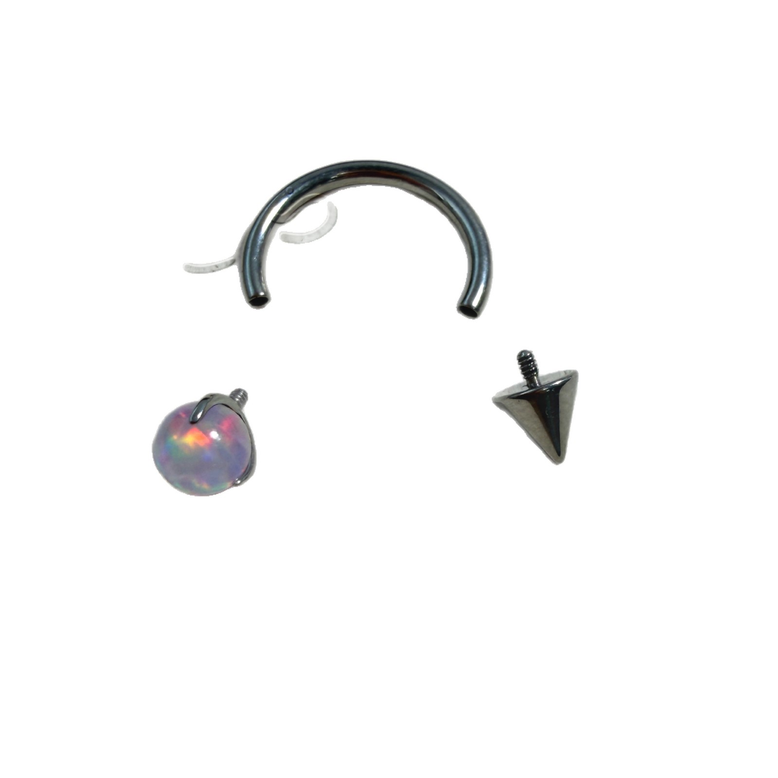 F136 Titanium Alloy Lip Ring, Jelly Opal Lip Stud, Lip Hoop, Ear Cartilage Bone Ring - Image 5