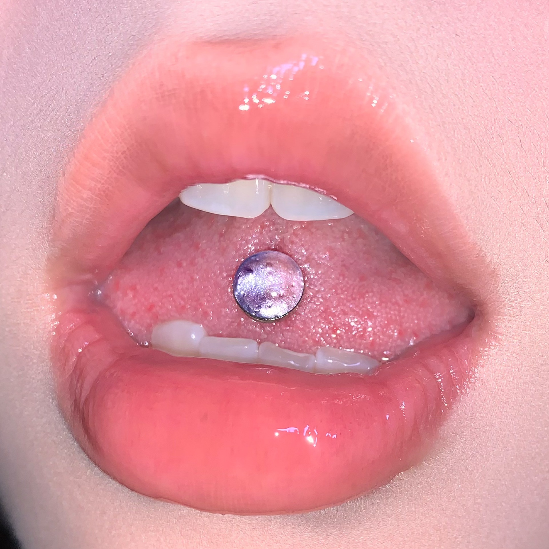 Gradient Tongue Barbell 316L Surgical Steel External Thread Tongue Ring Piercing Jewelry for Women Men - Image 4