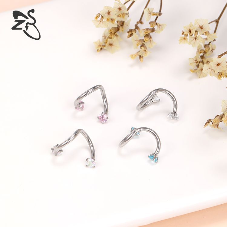 Personalized Round Zircon Stainless Steel Ear Clip for Women - Geometric Exotic Ear Clip Without Ear Holes - Image 4