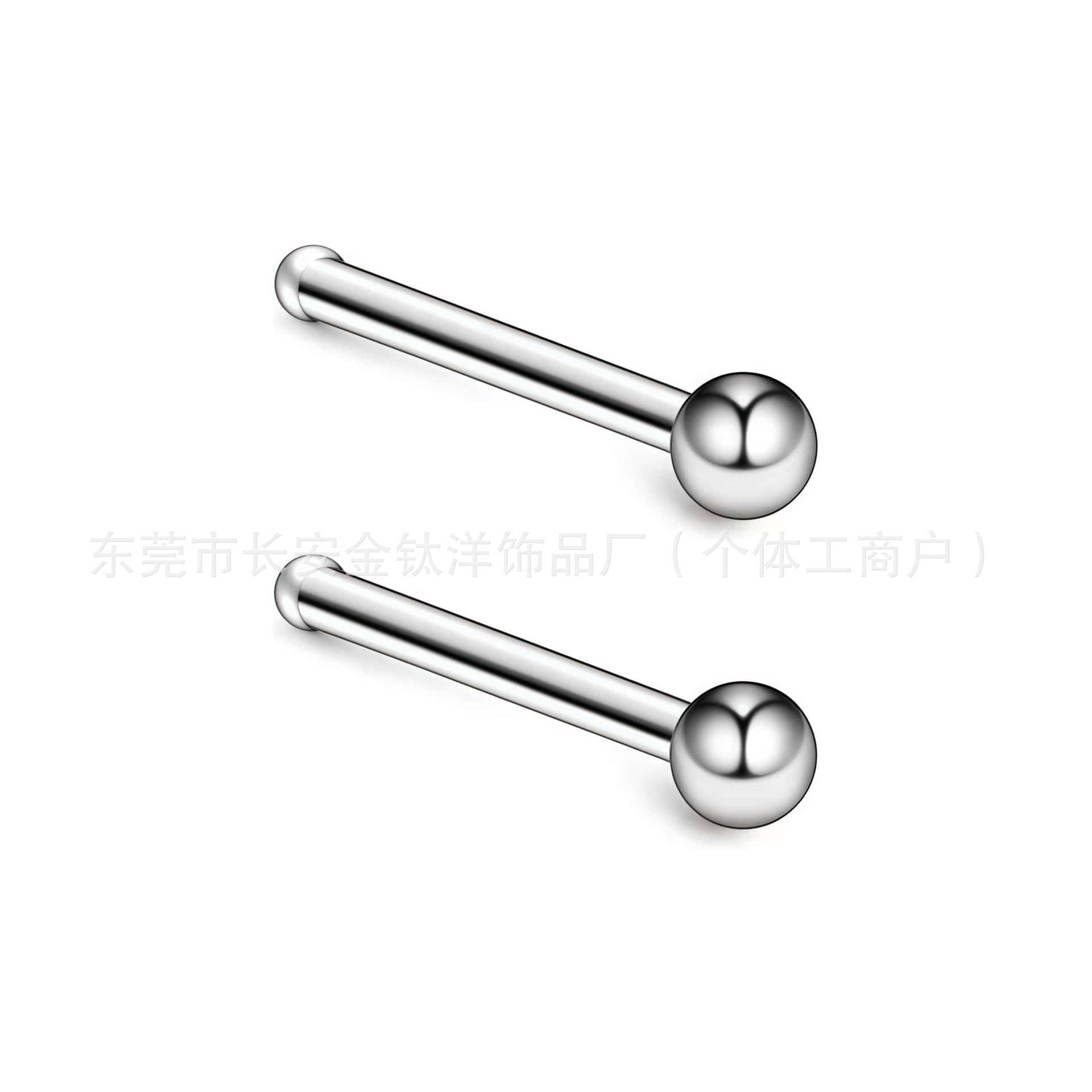 G23 Titanium Ball Nose Stud - Nose Ring Septum Circular Barbell Body Piercing Jewelry Wholesale - Image 5
