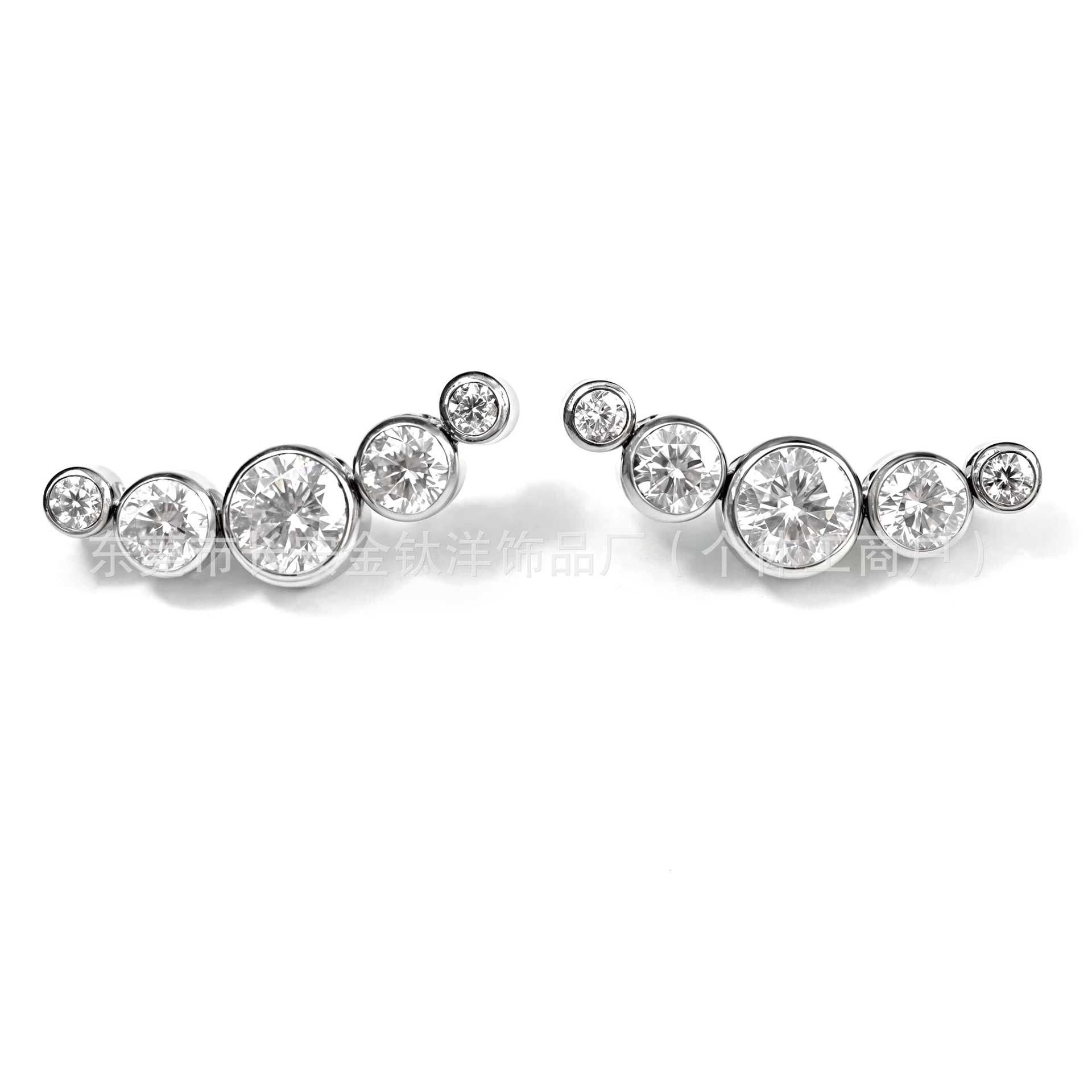 F136 Titanium Alloy Internally Threaded Czech Crystal Ear Studs, Lip Studs, Belly Button Studs, G23 Titanium Piercing Jewelry - Image 5