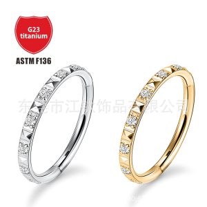 G23 Titanium Seamless Closed Ring Nose Ring Hoop Earring - 1.2mm x 10mm Gold