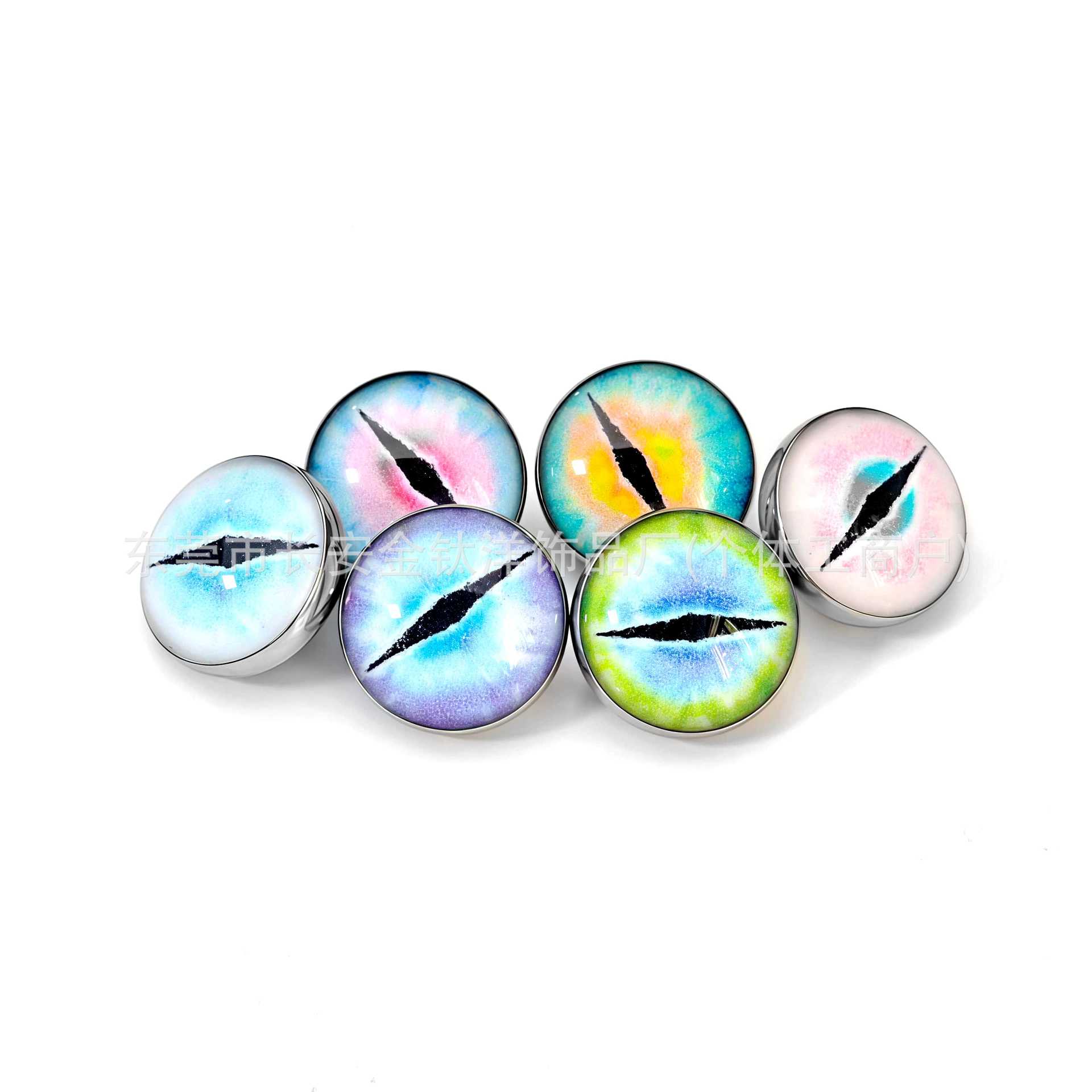 F136 Titanium Gradient Oil-Drip Cat Eye Lip Ring, Tongue Ring, Earring - G23 Titanium Alloy Body Piercing Jewelry - Image 5
