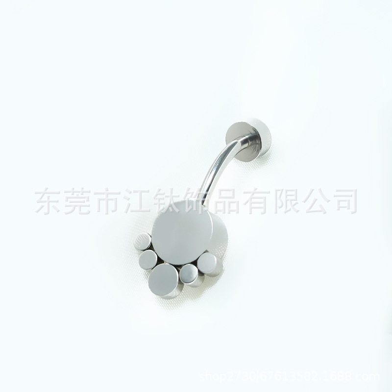 G23 Titanium Cylindrical Zircon Navel Ring - 2024 Summer New Arrival Body Piercing Jewelry - Image 4