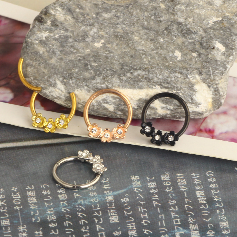 Star Shape Nose Ring Nose Stud Ear Cartilage Stud Star Ear Bone Nail Nose Piercing Jewelry 8mm 10mm Rose Gold - Image 4