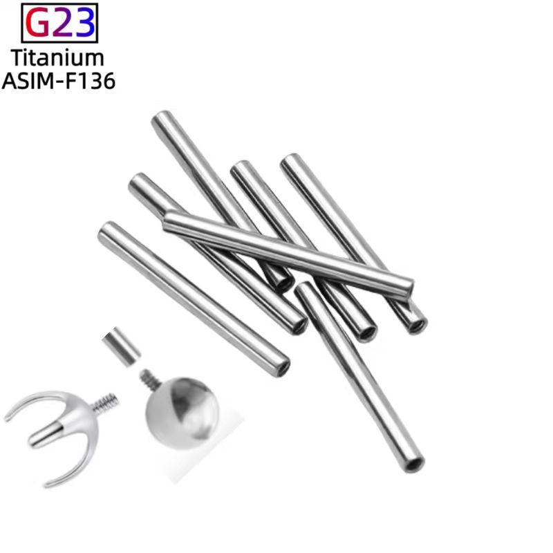 G23 Titanium Alloy Internally Threaded Straight Barbell 1.6mm x 40mm Lip Tongue Ear Cartilage Piercing Jewelry DIY Accessories - Image 2