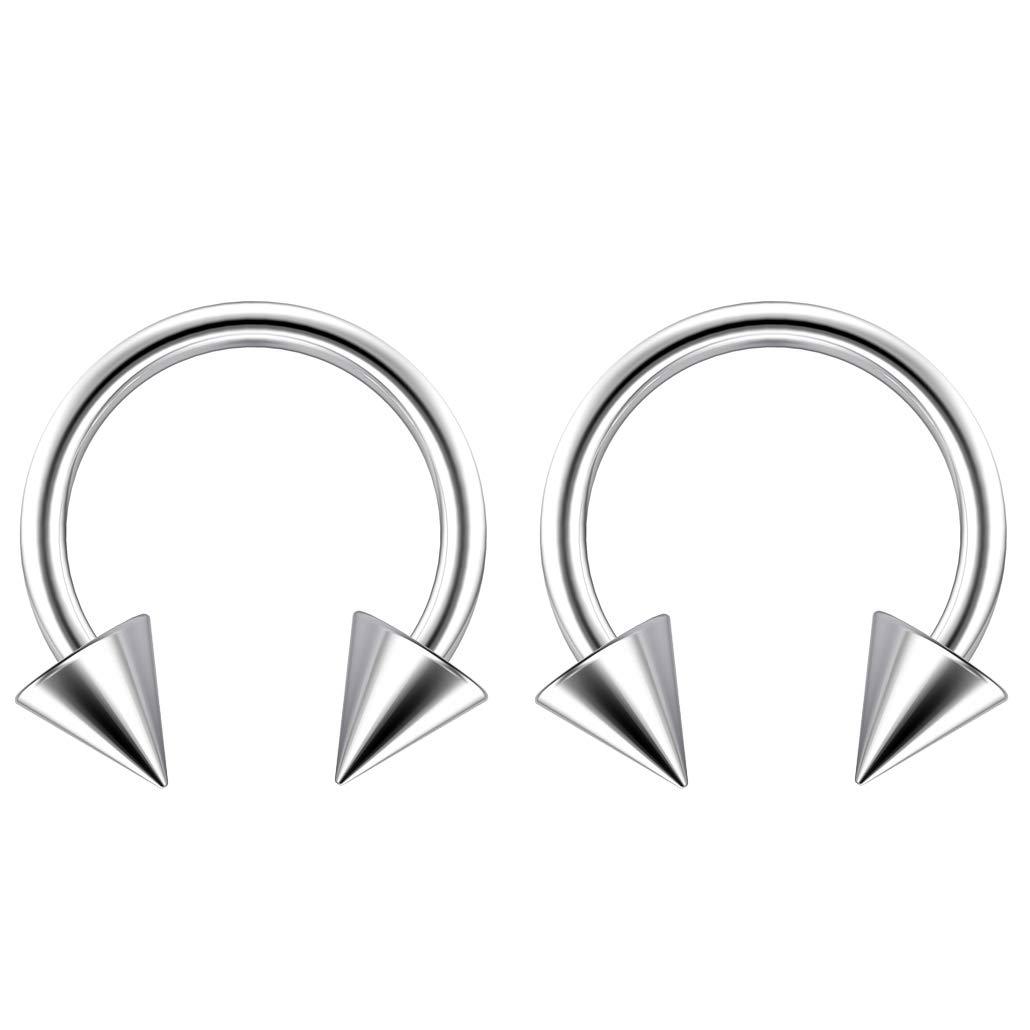 G23 Titanium F136 Horseshoe Septum Ring Nose Stud Earring Body Piercing Jewelry - Image 2
