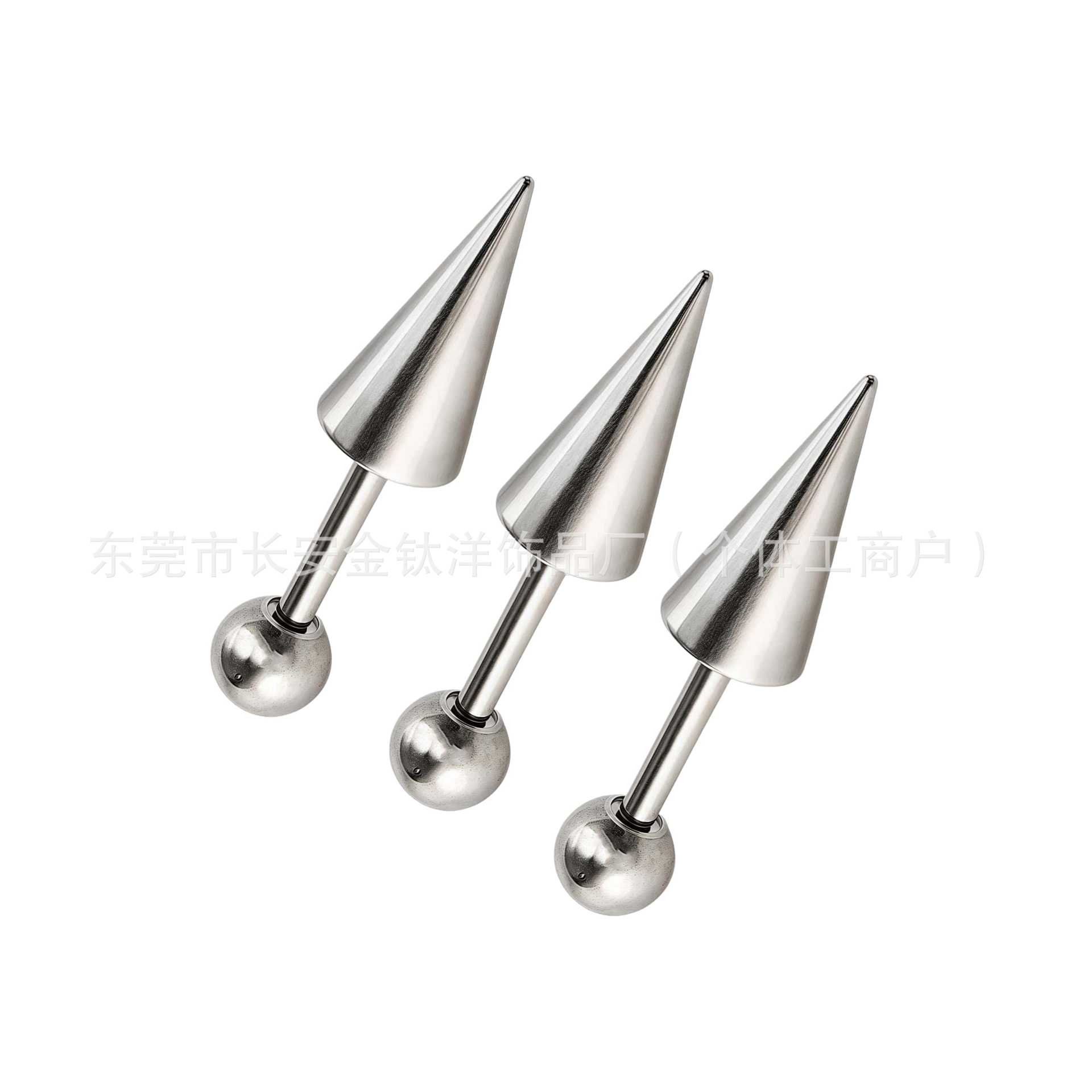 F136 Titanium Internal Thread Pointed Cone Devil Nail Earrings Lip Nail Bone Earrings G23 Titanium Alloy Body Piercing Jewelry - Image 2