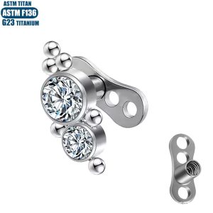 F136 Titanium Buried Bone Nail Diamond Solder Ball Internal Thread Human Body Implant Skin Nail Clavicle Skin Graft Nail