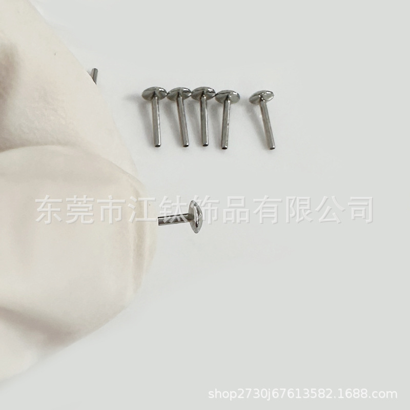 F136 Titanium Curved Bottom Pin Lip Nail Rod G23 Titanium Alloy Body Piercing Jewelry - Image 3