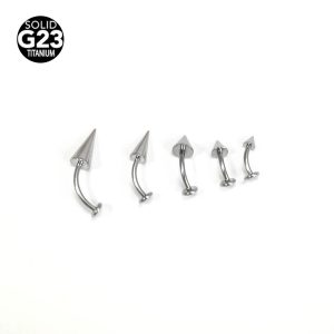 Zesen F136 Titanium Lip Nail Pointed Cone Flat Tiger Tooth Nail Devil Nail G23 Titanium Alloy Human Body Piercing Ear Bone Nail